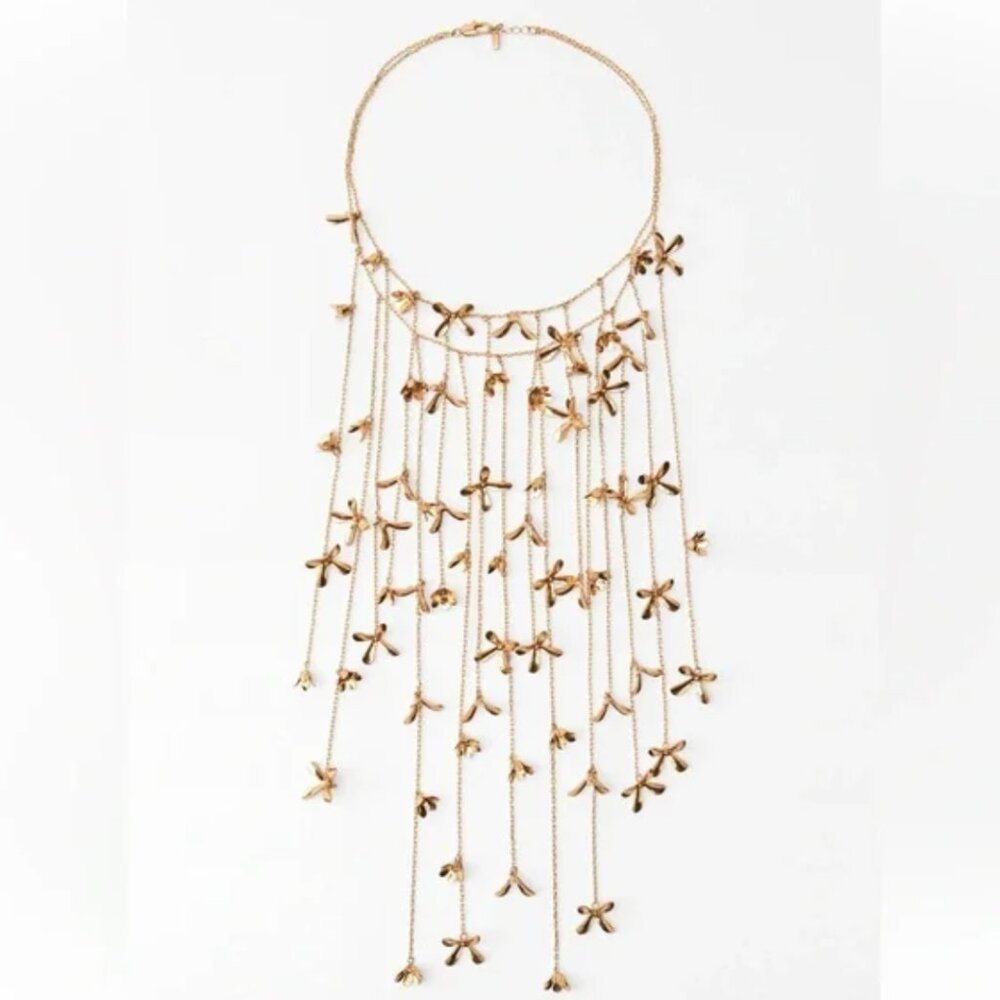 NWT ZARA 🔥⚡️2024 COLLECTION CASCADING FLOWER NECKLACE